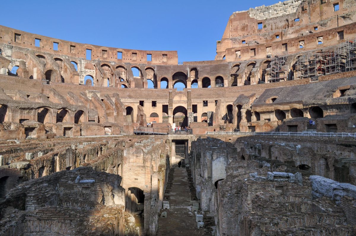 Ipogei del Colosseo sottoposti a restauro dall'impresa edile a Roma Edilerica